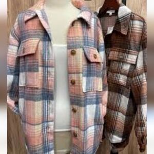 Fornia Blue & Pink Plaid Long Sleeve Sz. XS (XL?) Shacket